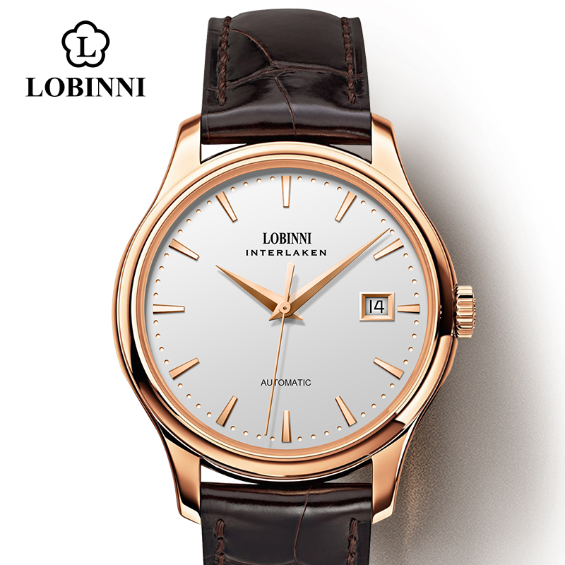 Omega Watch Constellation - นาฬิกาข้อมือผู้ชาย LOBINNI L12026 ระบบกลไก ST2130 กระจกแซฟไฟร์