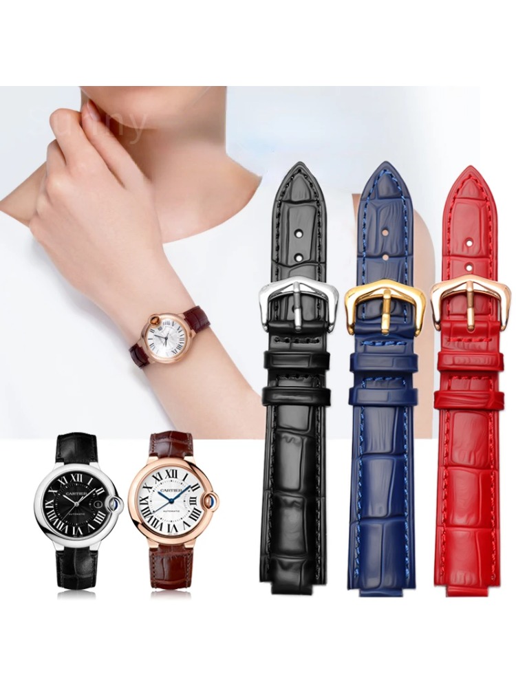 สายนาฬิกาหนังแท้สําหรับถัง Car - Cartier Watch Ballon Bleu บทวิจารณ์และราคา