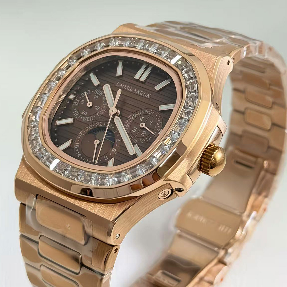 นาฬิกาข้อมือผู้ชายทรงสี่เหลี่ย - Patek Philippe Watch Nautilus บทวิจารณ์และราคา